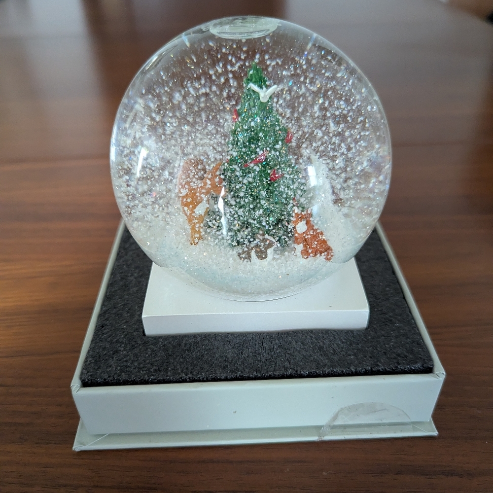 Cool Snow Globes Forest Friends Snow Globe Deer Fox Rabbit Modern Square Base